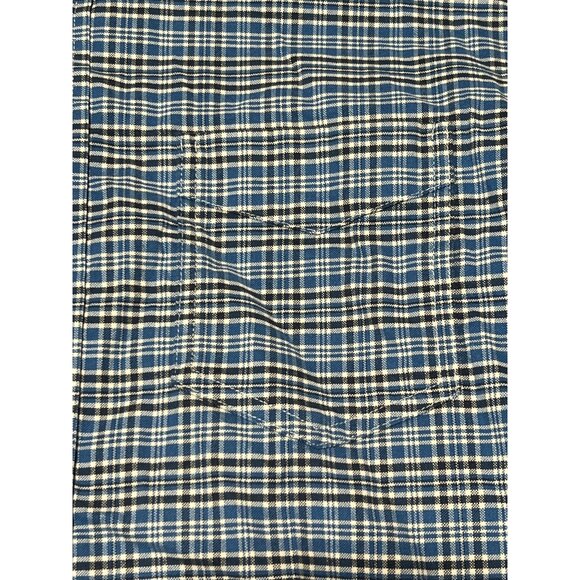 L.L. Bean Traditional Fit Blue Plaid Button Down Long Sleeve Men's Shirt XL - Picture 4 of 7
